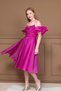 Organza Tulle Back Detail Midi Dress - Fuchsia - 4