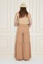 Paçası Ruched Detail Aerobin Fabric Women's Trousers - Elastic Waist, Comfortable Cut 700-3763330 - 5
