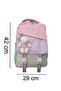 Girl's Primary School Orthopedic Korean Style Teddy Bear Bag with 3 Compartments and Water Bottle Compartment 5360 - 2