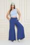 Paçası Ruched Detail Aerobin Fabric Women's Trousers - Elastic Waist, Comfortable Cut 700-3763330 - 5