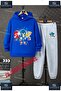Children's Unisex Printed Hooded Tracksuit Set with the Text: "Sonic 3 Lu Kesik Boyali"