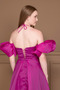 Organza Tulle Back Detail Midi Dress - Fuchsia - 6