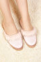 Women's Powder Feather Heelless Lelin Dowry House Slippers Q2L4K5Ck