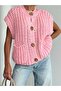 Knitted Big Button Sweater Vest