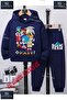 Children's Unisex "Sonic Gotto Fast Coklu" Special Printed Hooded Tracksuit Set