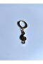 Steel Earrings with Single Note Figure in Gold and Black Color - 4