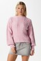 Women's Stay Soft Texture Hair Knit Thick Pink Knitwear Sweater Kz00174 - 2