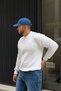 Koba Men's Thessaloniki Knitted Oversize Crew Neck White Thick Sweater - 2