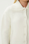 Women's Lean Soft Texture Polo Neck Ecru Basic Knitwear Cardigan Hi00179 - 4