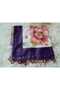 Handmade Needlework, Shuttle and Crochet Embroidery, Cheesecloth Yemeni, Scarf, 4-Sided Embroidered 100X100 cm - 3