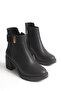 Iveralia Black Women's New Season Flat Buckle Detailed Zippered Daily Comfortable Fit Boots