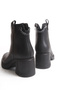Lucia Sinclair Black Rustic Women's Zippered Chain Detailed Casual Boots - 2