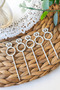 30Pcs Single Stone Ring Cupcake Picks-Wedding, Engagement, Wedding Ring Decor-Cake Picks White