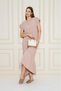 Women's Powder Long Skirt Ruffled Short Sleeve Epaulet Detailed Loose Casual Comfortable Dress 3761363 - 3