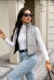 Women's Double-Sided Wearable Pocket Sleeveless Crop Puffer Coat Vest