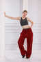 Women's Burgundy Oversize Sweatpants Msc 500Alt - 5