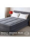 Premium Fitted-Style Mattress Topper 9cm/800GSM with deep pocket and all around elastic - Dark Grey