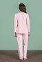 Women's Pink Color Lace Collar Long Sleeve Maternity Pajamas Set C4T4N91 - 7