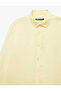 Regular Fit Long Sleeve Buttoned Classic Collar Linen Shirt - 5