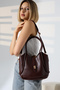 Burgundy Women's Bag Mini Puppy Bag Detailed Crossbody Shoulder Bag and Handbag - 5