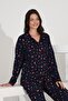 100% Cotton Long Sleeve Buttoned Pocket Women's Pajama Set 98302-303 - 3
