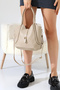 Beige Women's Bag, Mini Puffy Bag, Detailed Crossbody, Shoulder Bag, and Handbag - 4