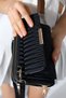 Black Women's Bag with Compartments, Zipper, Magnetic Closure, Crossbody Strap, Shoulder and Hand Bag, Small Size - 8