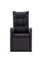 5 Piece Garden Dining Set with Cushions Black - 4