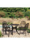 5 Piece Bistro Set Cast Aluminium Bronze