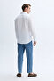 Men's Khaki Regular Fit Long Sleeve Shirt - 2