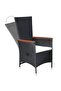 7 Piece Garden Dining Set Poly Rattan Black - 4