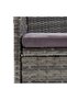 5 Piece Garden Dining Set with Cushions Poly Rattan Grey - 7