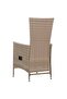 7 Piece Garden Dining Set Poly Rattan Beige - 6