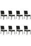 9 Piece Garden Dining Set Poly Rattan Black - 6