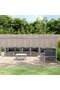 8 Piece Garden Lounge Set with Cushions White Steel