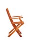 9 Piece Folding Outdoor Dining Set Solid Eucalyptus Wood - 4