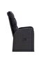 7 Piece Garden Dining Set with Cushions Black - 5