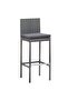 5 Piece Outdoor Bar Set Poly Rattan and Wood Acacia Grey - 7