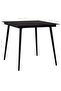 5 Piece Garden Dining Set Cotton Rope and Steel Black - 3