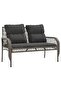 4 Piece Garden Sofa Set with Cushions Grey Poly Rattan - 2