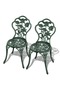 3 Piece Bistro Set Cast Aluminium Green - 5
