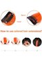 10-Piece Clip-in Orange Hair Extensions, 22 Inch Straight Synthetic Hairpieces - 6