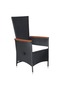 7 Piece Garden Dining Set Poly Rattan Black - 2