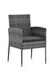 9 Piece Outdoor Dining Set Poly Rattan Grey - 2