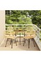 5 Piece Garden Dining Set Poly Rattan