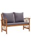 2 Piece Garden Lounge Set with Cushions Solid Acacia Wood - 4