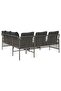 2 Piece Garden Sofa Set with Cushions Grey Poly Rattan - 6