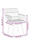 3 Piece Garden Dining Set Black Poly Rattan - 3