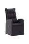 5 Piece Garden Dining Set Black - 8