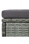 6 Piece Garden Lounge Set with Cushions Poly Rattan Grey - 6